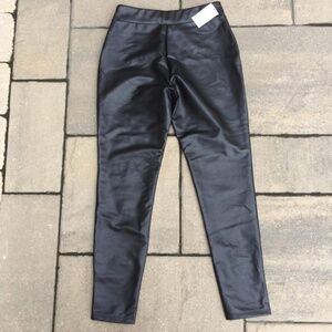 NWT Leith Vinyl Skinny Pants Black S